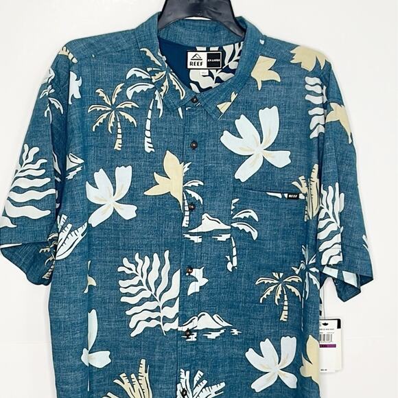 Mens Reef Printed Button Down Shirt Size XXL - Picture 2 of 8